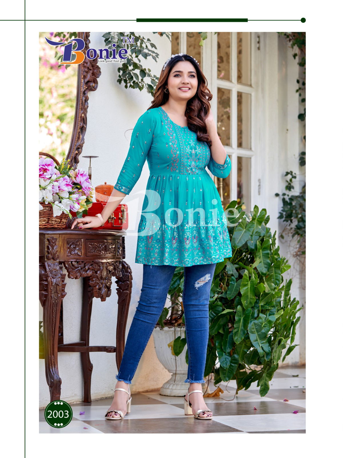 Cheryl Vol 2 By Bonie Rayon Printed Western Ladies Top Wholesale Online
